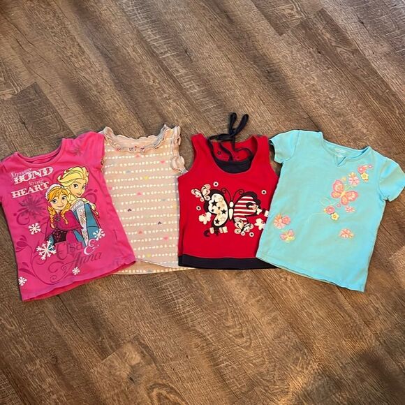 Girls size 4 4t Spring/Summer Shirt Sleeveless Tops Bundle Lot - Picture 1 of 1
